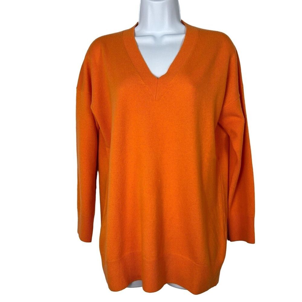 Peter Millar Orange V-Neck Sweater